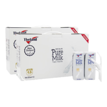 纽仕兰 新西兰进口4.0g蛋白质全脂纯牛奶 250ml*12盒*2提 共24盒