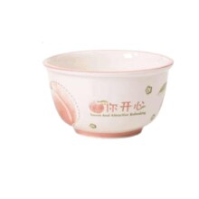 家用吃饭碗 陶瓷款 桃你开心2个装【4.5英寸】