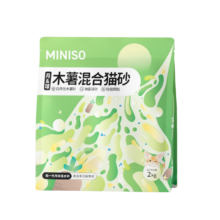 plus会员：名创优品 猫砂豆腐猫 木薯矿石混合砂 2kg*１包