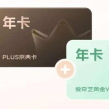 PLUS+爱奇艺黄金VIP联名年卡