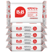 保宁（B&B）婴儿洗衣皂宝宝专用肥皂儿童尿布皂内衣皂 甘菊香200g*5 韩国进口