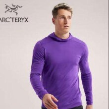 38节：ARC'TERYX 始祖鸟 IONIA MERINO WOOL HOODY 舒适男子羊毛长袖T恤 Iola/银幻紫