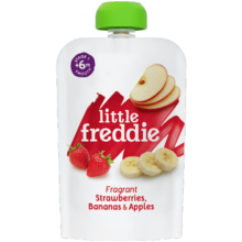 小皮（Little Freddie）果泥婴儿水果泥6个月以上宝宝辅食无添加糖盐欧洲原装进口辅食泥 香蕉草莓苹果泥