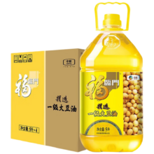 plus会员:福临门食用油 精选一级大豆油5L*4 中粮出品