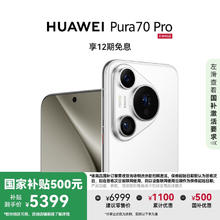华为 HUAWEI Pura 70 Pro 500元 雪域白 12GB+512GB 超高速风驰闪拍 华为鸿蒙智能手机