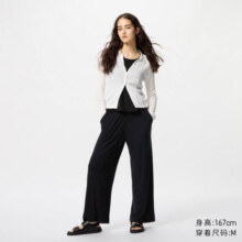 38节:优衣库 UNIQLO 女装柔软磨毛松紧长裤 UQ475685