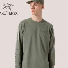 38节：ARC'TERYX 始祖鸟 CAPTIVE ARC'WORD LS 透气男子棉质长袖T恤 Forage/幽雾绿