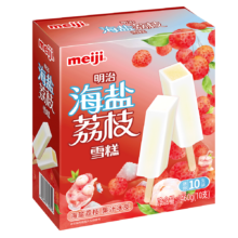 明治 水果茶饮系列 冰淇淋 海盐荔枝46g*10支 任选5件