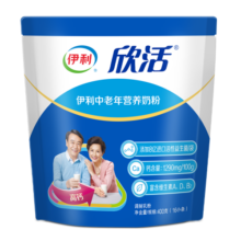 伊利 欣活中老年高钙营养奶粉 0蔗糖 添加活性益生菌 营养早餐 400g