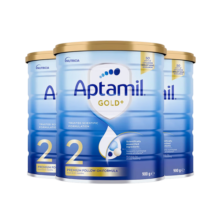 爱他美（Aptamil）澳洲金装版900g原装进口新西兰宝宝婴幼儿配方奶粉 2段 （6-12个月）25年12月左右 3罐