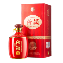 plus会员：汾酒 汾酒20 馆藏甄品 清香型 白酒 53度475ml 单瓶装