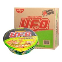 临期品：NISSIN 日清 UFO 飞碟炒面 蚝油牛肉味 123g*12盒 整箱装