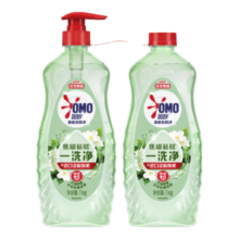 奥妙 大桶酵素餐具净洗洁精 白茶柠檬草 1kg*2 4斤装1泵1补 去锅具焦糊