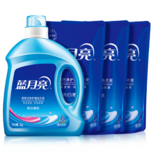 蓝月亮 洗衣液12斤套装 亮白增艳薰衣草 3kg 1瓶+1kg 3袋