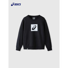 ASICS 亚瑟士 春夏季圆领印花休闲卫衣LOGO款 001黑色