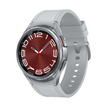 三星 SAMSUNG Galaxy Watch6 Classic 智能手表 43mm 银色表壳 星系银硅胶表带（北斗、血压、GPS、ECG）