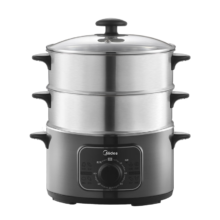 PLUS会员：Midea 美的 电蒸锅 炖蒸煮一体 电火锅电热锅3层 10L  ZG26EASY401
