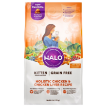 自然光环（HALO IN CHINESE）猫粮幼猫通用无谷低敏调理软便英短布偶幼猫粮 【助力发育】幼猫 鸡肉味10磅