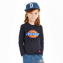 Dickies 儿童长袖T恤25年春季新款百搭打底衫纯棉T恤衫男童女童上衣