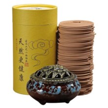 老山檀香盘香艾草非驱蚊香家用香薰沉藏香厕所卫生间除臭除味熏香
