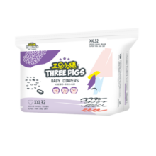三只小猪（The three piggy）拉拉裤全芯设计轻薄透气干爽男女宝宝尿不湿囤货装 拉拉裤L80片/升级款旧款随机发