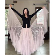 郭九九呢 Guo Jiujiune 女士V领弹力上衣蝴蝶拼接网纱裙套装 G924G02028