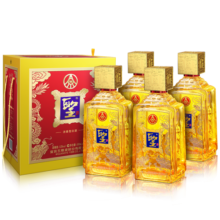 五粮液股份 圣酒琥珀金 浓香型白酒 52度 500mL*4瓶 礼盒装