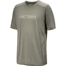 ARC'TERYX 始祖鸟 IONIA MERINO WOOL ARC'WORD LOGO 透气男子羊毛短袖T恤 Forage/幽雾绿