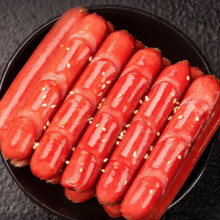 热狗烤肠风味香肠纯火腿肠肉肠台式脆骨烧烤批发手抓饼 台式热狗肠1袋20根