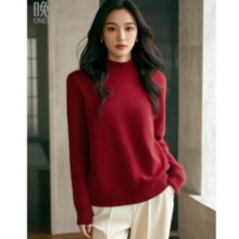 ONEBUYE 晚白 100%羊毛 毛衣女 多色可选