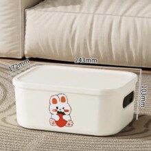 稻草熊 收纳盒带盖款 赠草莓兔贴纸 一个装