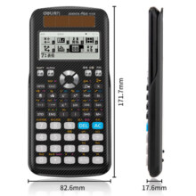 得力（deli）得力(deli)JD991CN双电源科学函数计算器 高中/大学教程考研奥数物理竞赛会计考试使用 黑