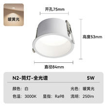 20点开始：易来 Yeelight N2 筒灯 全光谱护眼 5W
