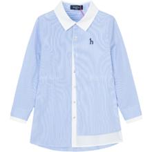HAZZYS 女童亲肤裙式上衣 彩条