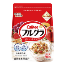 卡乐比（Calbee）即食燕麦片 原味水果麦片500克 非油炸日本进口 早餐冲饮代餐零食37.9元 (月销7000+)