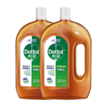 滴露（Dettol）消毒液消毒水衣物除菌液 灭活H3N2流感病毒杀菌除螨非84酒精 【经典松木】 1.8L 2瓶