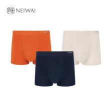 PLUS会员：NEIWAI 内外 L系列·舒  60支棉/莫代尔男士内裤 3条装