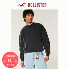 HOLLISTER 霍利斯特 24春秋款抓绒美式情侣宽松卫衣男装女装KI322-4105 黑色 XS (170/84A)