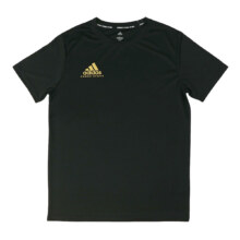 adidas 宽松透气 男式 夏季 时尚运动健身 圆领大LOGO短袖T恤