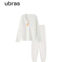 ubras兔绒绒开襟家居服女加绒睡衣+凑单