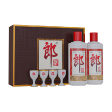 再降价：郎牌郎酒礼盒 500mL*2瓶 酱香型53度高档白酒