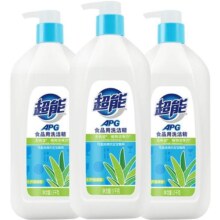 超能APG食品用洗洁精芦荟清香1.1kg*3瓶