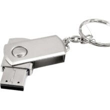 金属U盘 可旋转银色 8GB