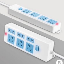 85%概率券：家用大功率插座排插多功能无线不带线线板插排接线板家用多孔插板（需自备电线） 总控开关12孔--无线插板