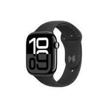 苹果 Apple Watch Series 10 智能手表 GPS款 46mm 亮黑色 黑色橡胶表带 M/L
