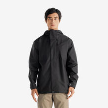 迪卡侬 DECATHLON 外套男单层春秋户外登山服NH500防风防水夹克5117384 黑色 L
