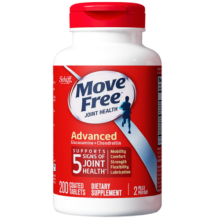 益节（Move Free）益节氨糖软骨素钙片红瓶200粒 维骨力成人中老年美国氨基葡萄糖