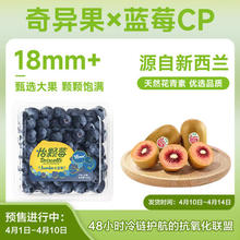 佳农 宝石红奇异果4粒装 单果重约72~80g+怡颗莓蓝莓18mm+ 8盒装125g/盒
