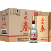 京东百亿补贴：五粮液 五粮春 第二代 52度 浓香型白酒 500ml*6瓶 整箱装