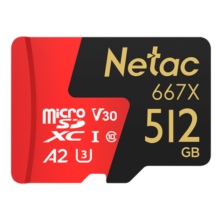 朗科（Netac）512GB TF（MicroSD）存储卡 U3 C10 A2 V30 4K 超至尊PRO版内存卡 读速100MB/s 写速60MB/s